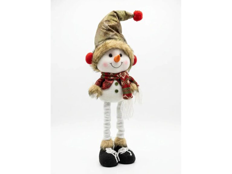 Muñeco Nieve Navidad Patas Largas Extensibles Adorno Navideño Felpa Suave Arbol Navidad Living Comedor Repisa Regalo 55 Cm Disparo