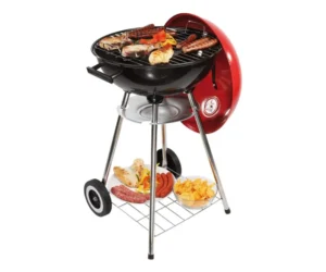 parrilla a carbon redonda con ruedas