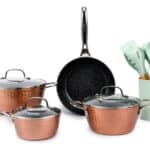 Kit Batería Cocina 7 Pza + Set 12 Utensilios Calipso Simplit