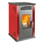 Estufa A Pellet Italy 8100 Roja Amesti Rojo
