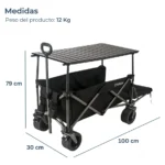 Carro De Arrastre 3 En 1 Outdoor Negro