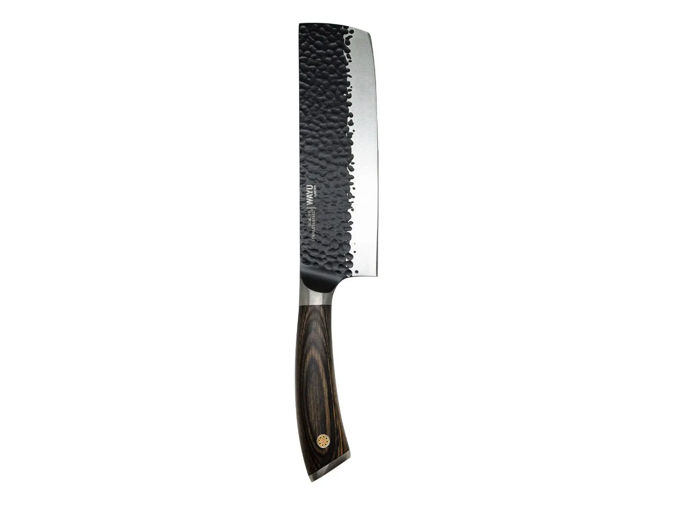 Cuchillo Wayu Hammer Blade Knife martillado acero inoxidable color negro Cuchillo Wayu Hammer Blade Knife martillado acero inoxidable color negro