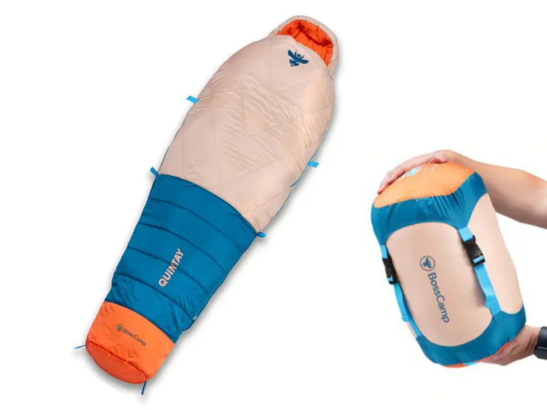 Saco De Dormir Momia Adulto Quintay Bosscamp Color Beige Ubicación del cierre Derecho e Izquierdo