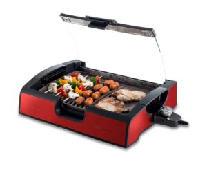 Parrilla Eléctrica Ursus Trotter Ecokeramik Red Tapa Ceramic