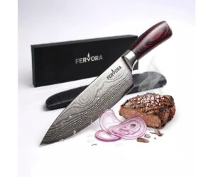 Cuchillo Chef 18 Cm Fervora Profesional Acero 3cr13 Japones Gris