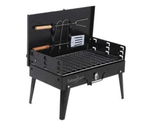 Parrilla Parrillera Para Asado Plegable Portatil Negro