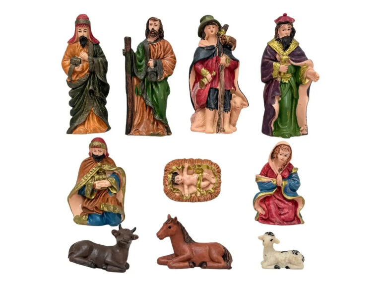 Pesebre Navideño con 10 Figuras para Decoración de Hogar