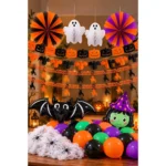Pack 11 Decoración Halloween Globos Guirnaldas Telaraña