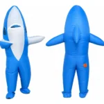 Disfraz Inflable Tiburón Azul Niño Estatura 120-150